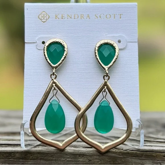 Kendra Scott Vintage Ryanne Chandelier Earrings Gold Drop - Picture 5 of 5